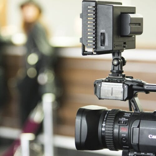 camera, to record, video material